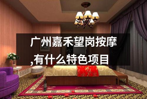 广州嘉禾望岗按摩,有什么特色项目